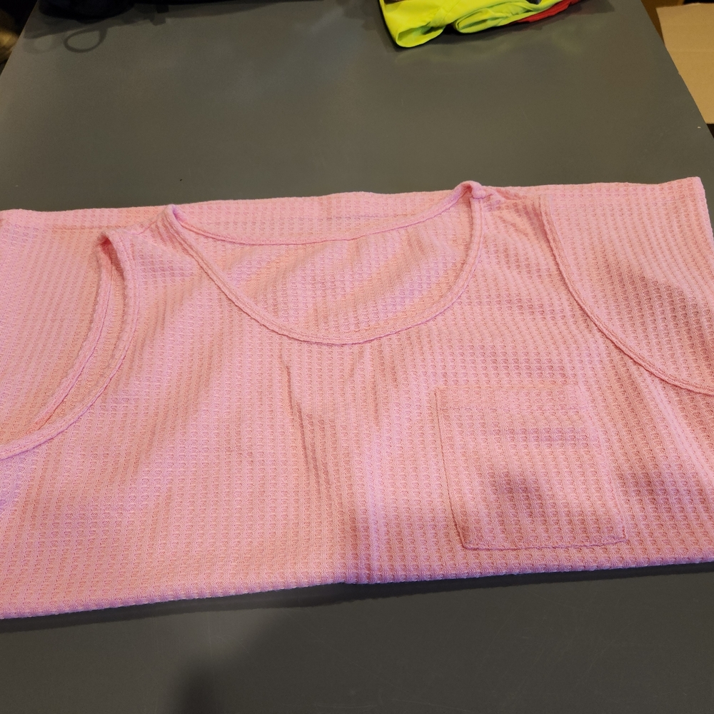 SHEIN Pink Textured Knit Top
